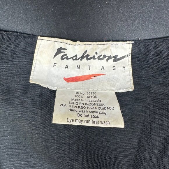 Vintage Sequin Vest Christmas Red Poinsettia 1990s Fashion Fantasy Large Kitschy - Picture 4 of 9